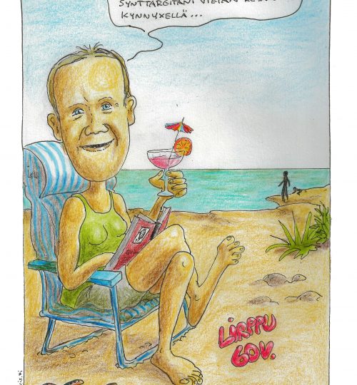 Cartoon by color pencil