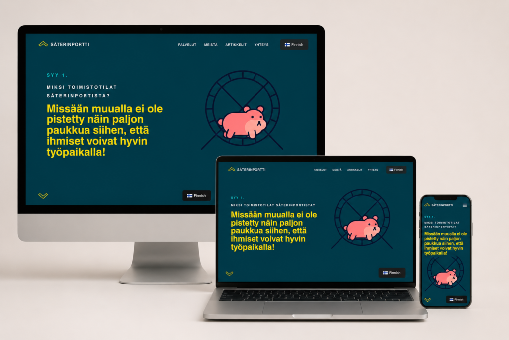Säterinportti yrityspuiston sivuston suunittelu ja toteutus